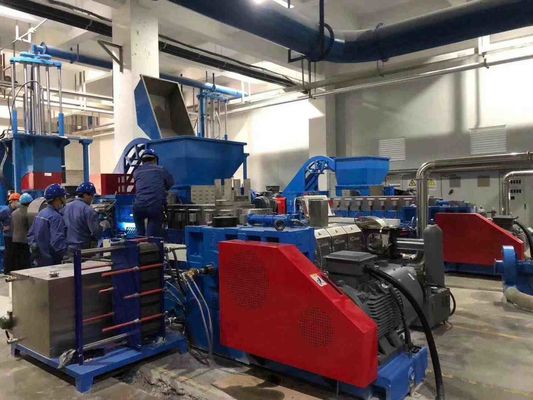 Tilting 5.5Kw Plastic Recycling Line Pet Flake Granulation Machine