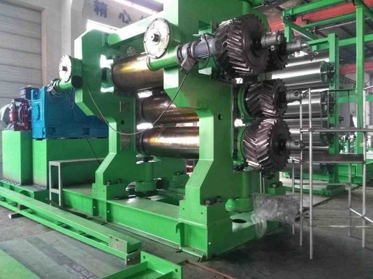 Three Roll Rubber Calender Machine Rubber Process Machine Conveyor Belt Production Line